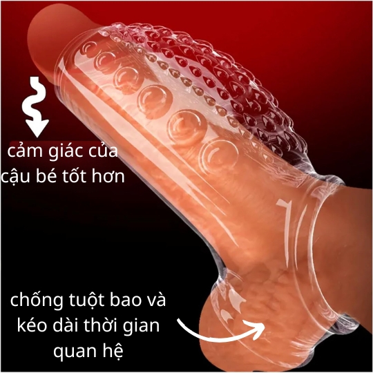 Bao đôn khúc có quai đeo chống tuột có gai và chống xuất tinh sớm - Ảnh 4