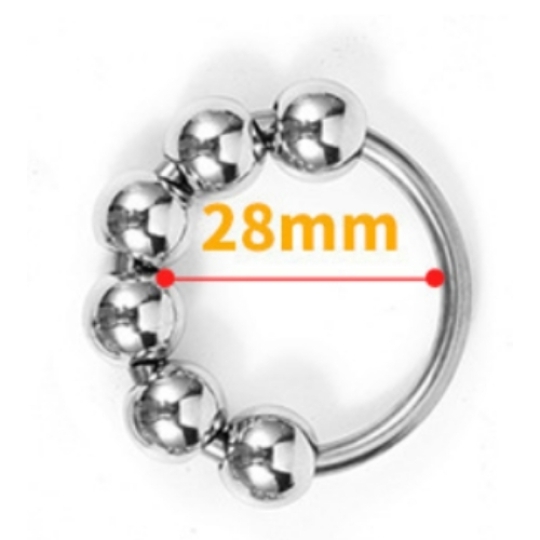 Vòng đeo dương vật inox có bi - Ảnh 2